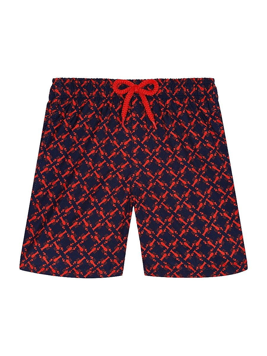 Baby Boy's, Little Boy's & Boy's Homard Pixel Light Swim Shorts - Dark Red - Size 14