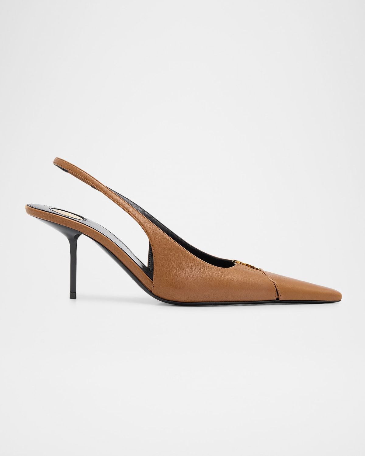 75mm Babylone Leather YSL Slingback Pumps