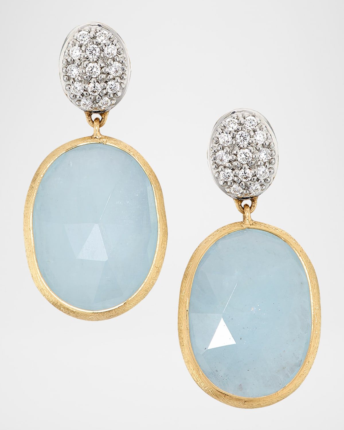 Siviglia 18K Gold Aquamarine Earrings with Diamonds