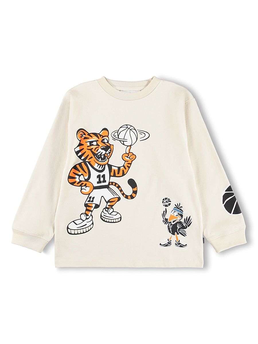 Little Boy's Unity Cartoon Basketball Cotton Shirt - Basket Mascots - Size 5