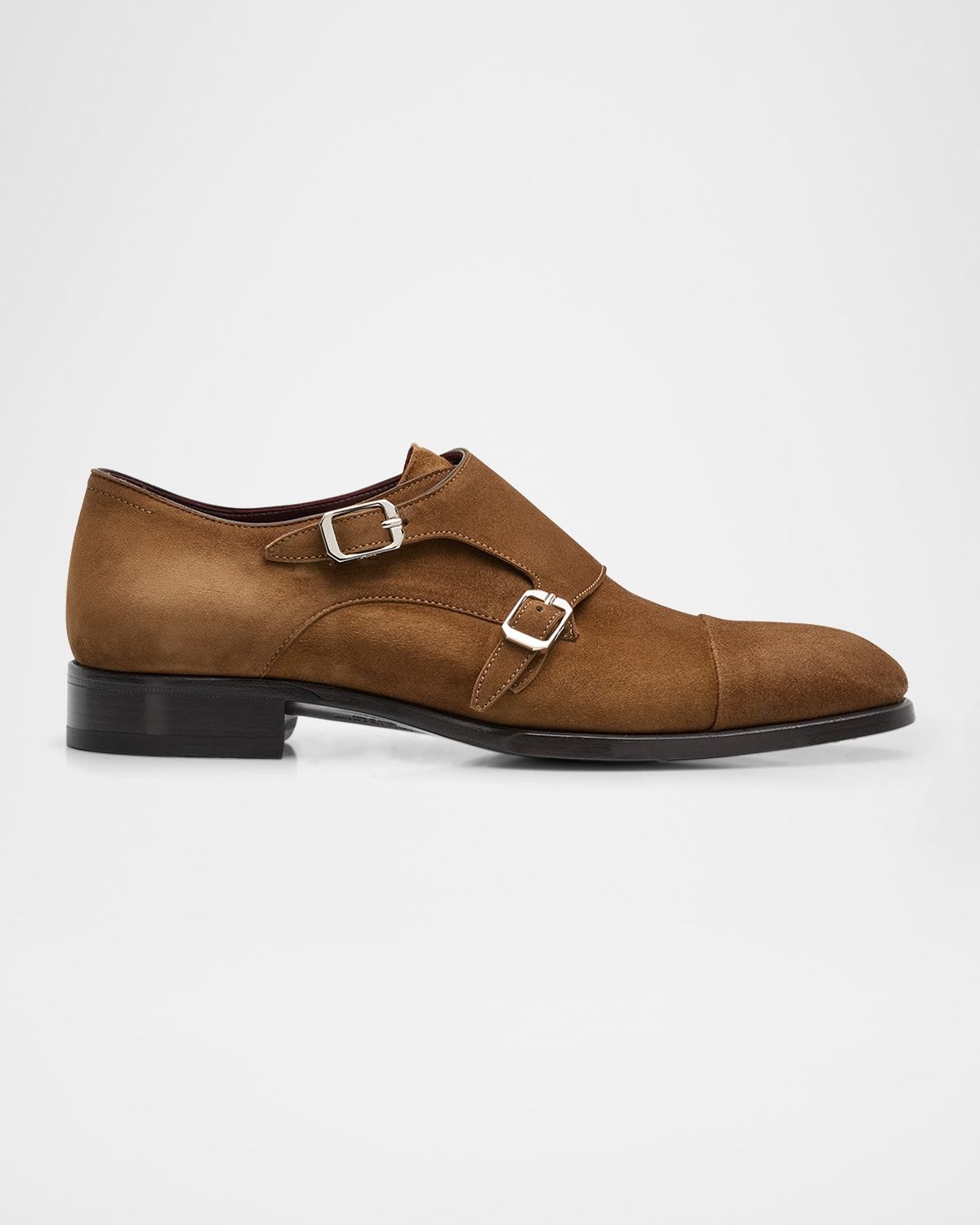 Men & apos;s York Suede Double-Monk Strap Loafers