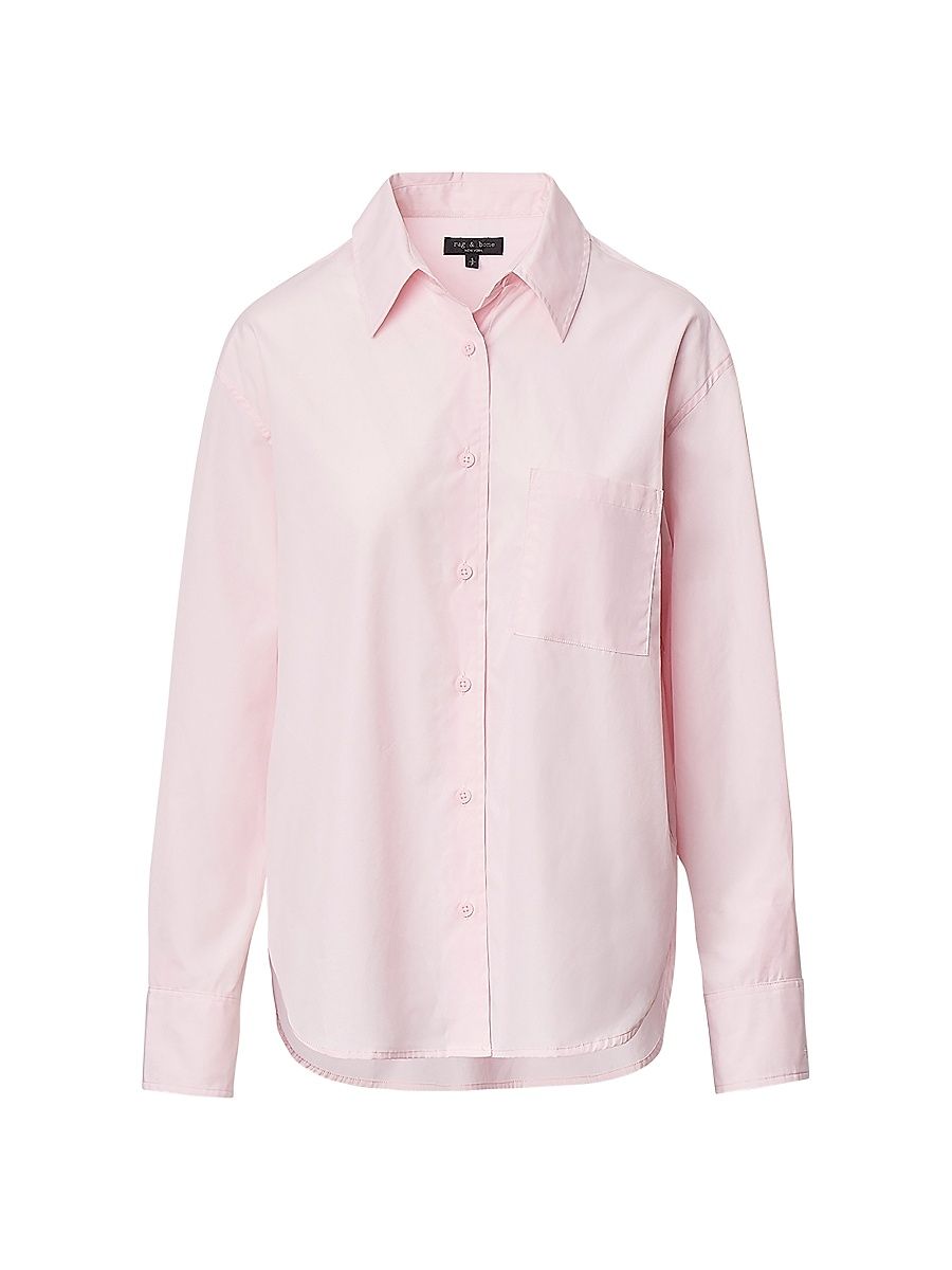 Women's Connie Cotton Button-Front Shirt - Peony - Size Medium