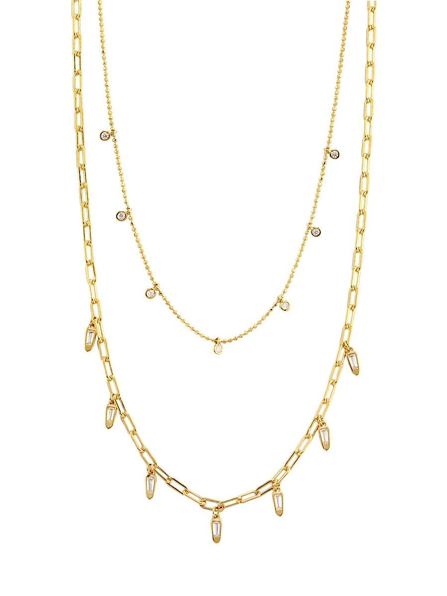 Women's Sunny Shaky 18K Gold-Plated & Cubic Zirconia Layered Necklace - Gold