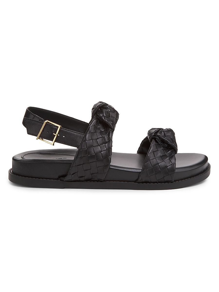 Women's Kareena Knot Leather Sandals - Black - Size 8.5