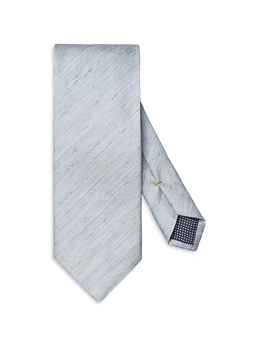 Men's Chain Print Silk Tie - Navy