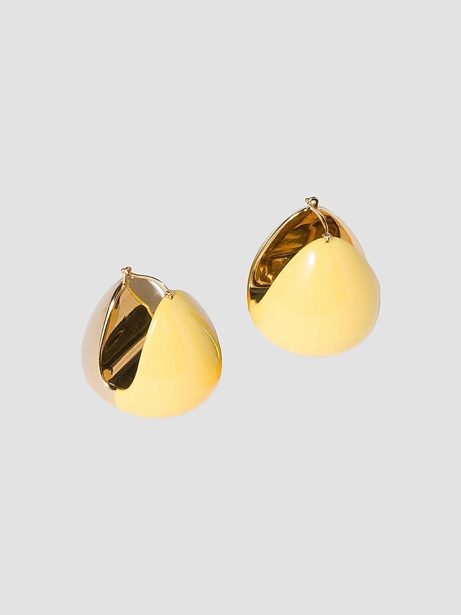Miu Miu Women's Enameled Metal Earrings - Yellow