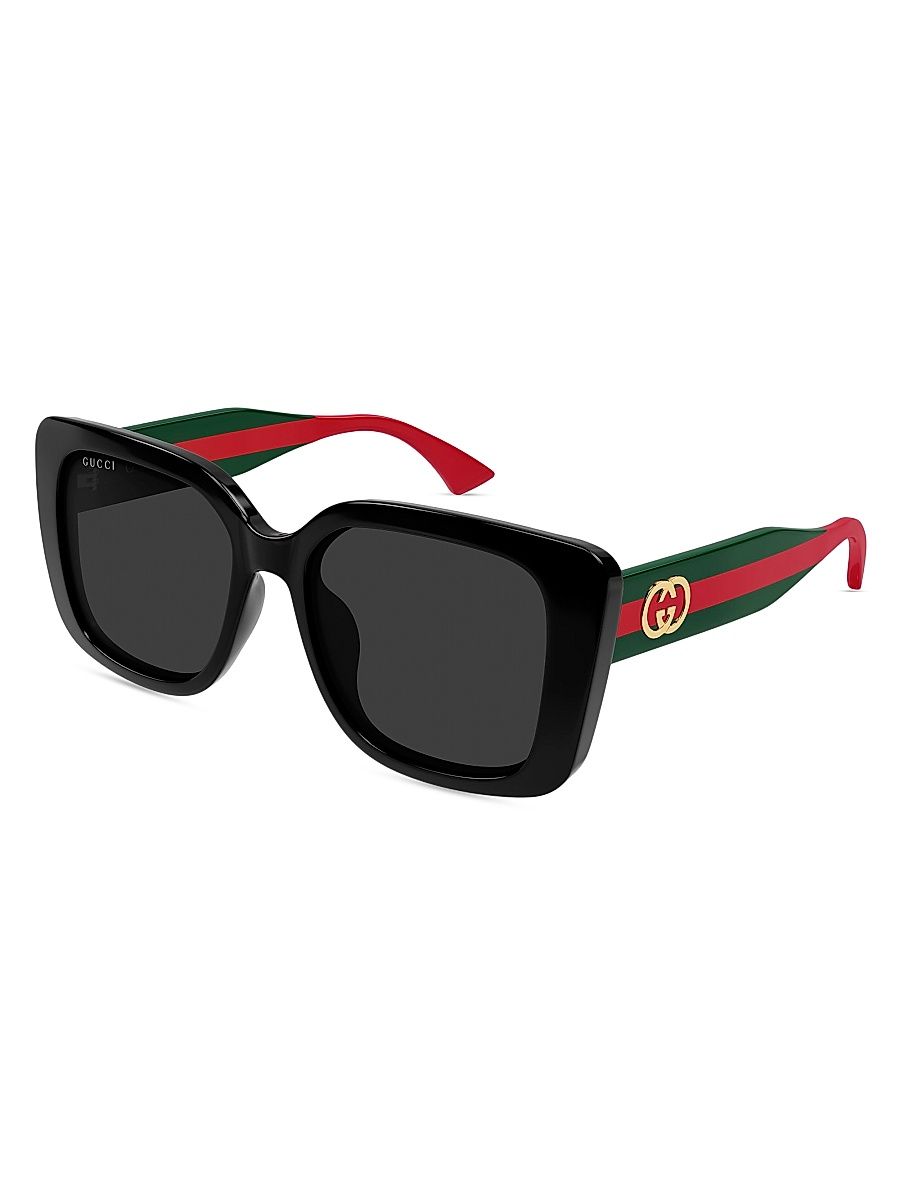 Women's New Pop Web 55MM Butterfly Sunglasses - Red Green Black