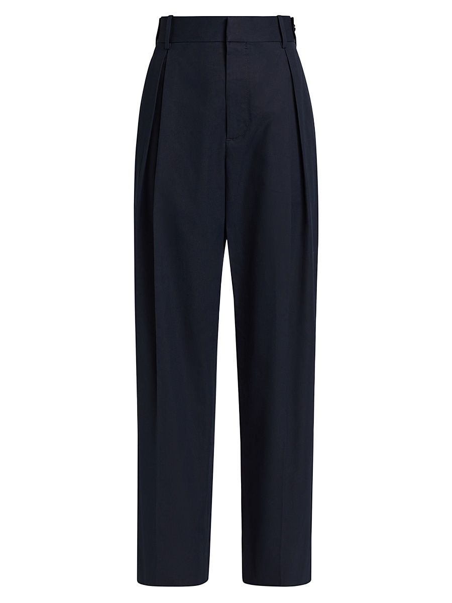 Women's Light Cotton Twill Trousers - Midnight Blue - Size 8