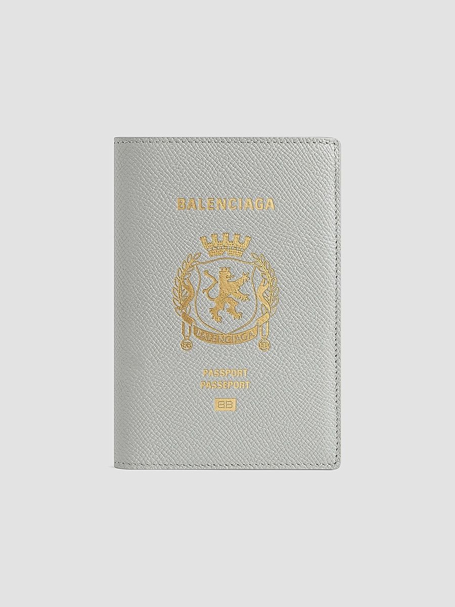 Balenciaga Men's Passport Holder - Balenciaga Grey