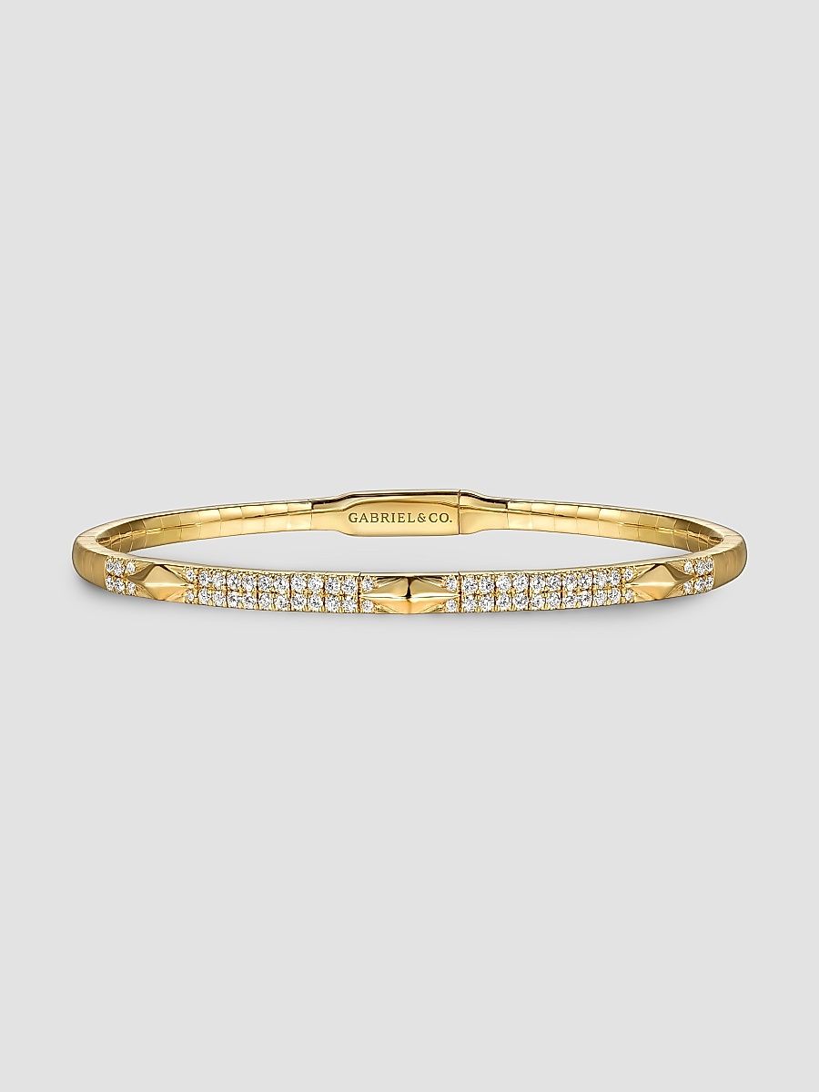Gabriel & Co Women's Kaslique 14K Yellow Gold & 0.50 TCW Diamond Bangle - Yellow Gold