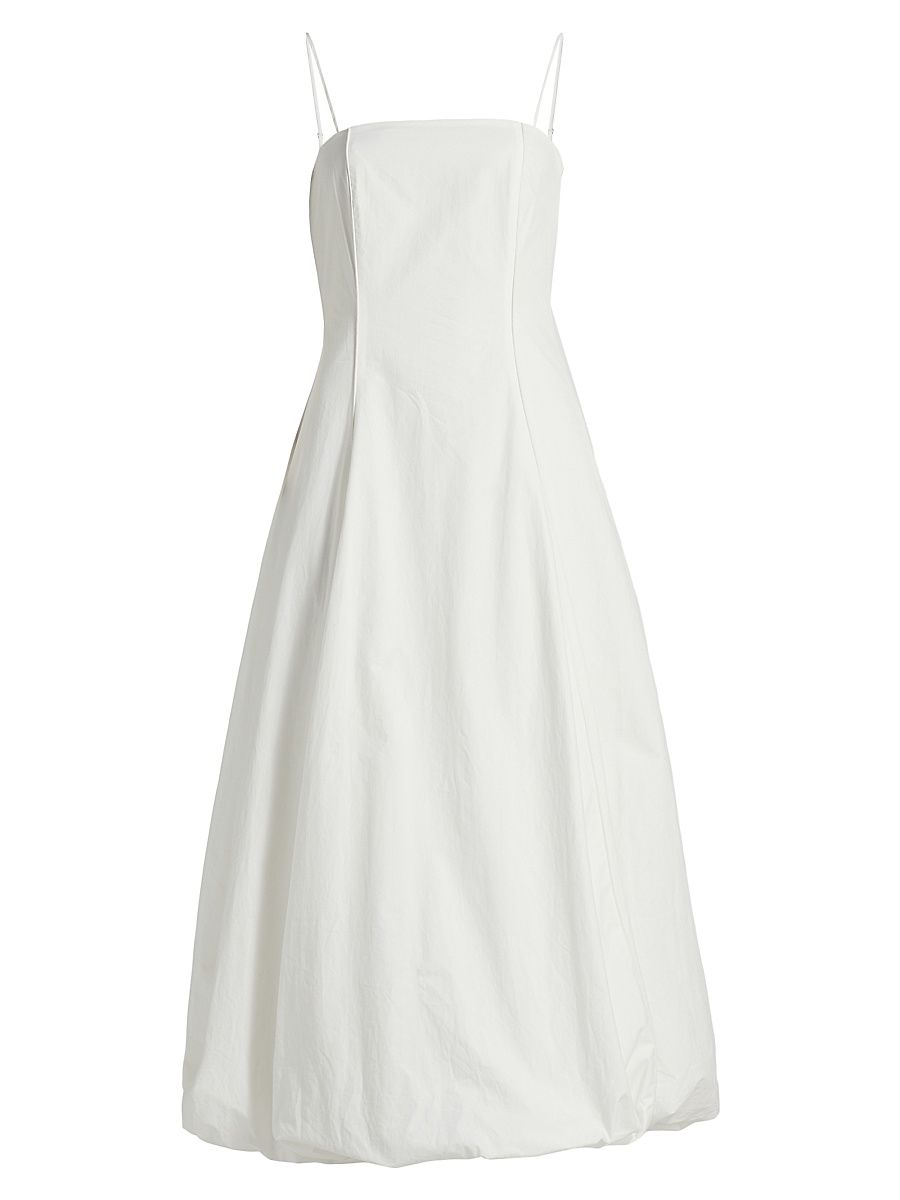 Women's Sylvie Cotton Bubble-Hem Midi-Dress - White - Size XXL