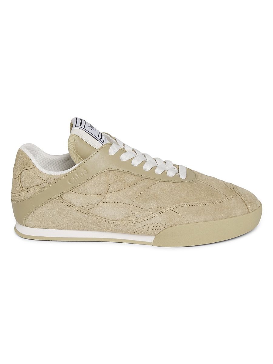 Women's Kick Quilted Low-Top Sneakers - Pale Khaki - Size 11