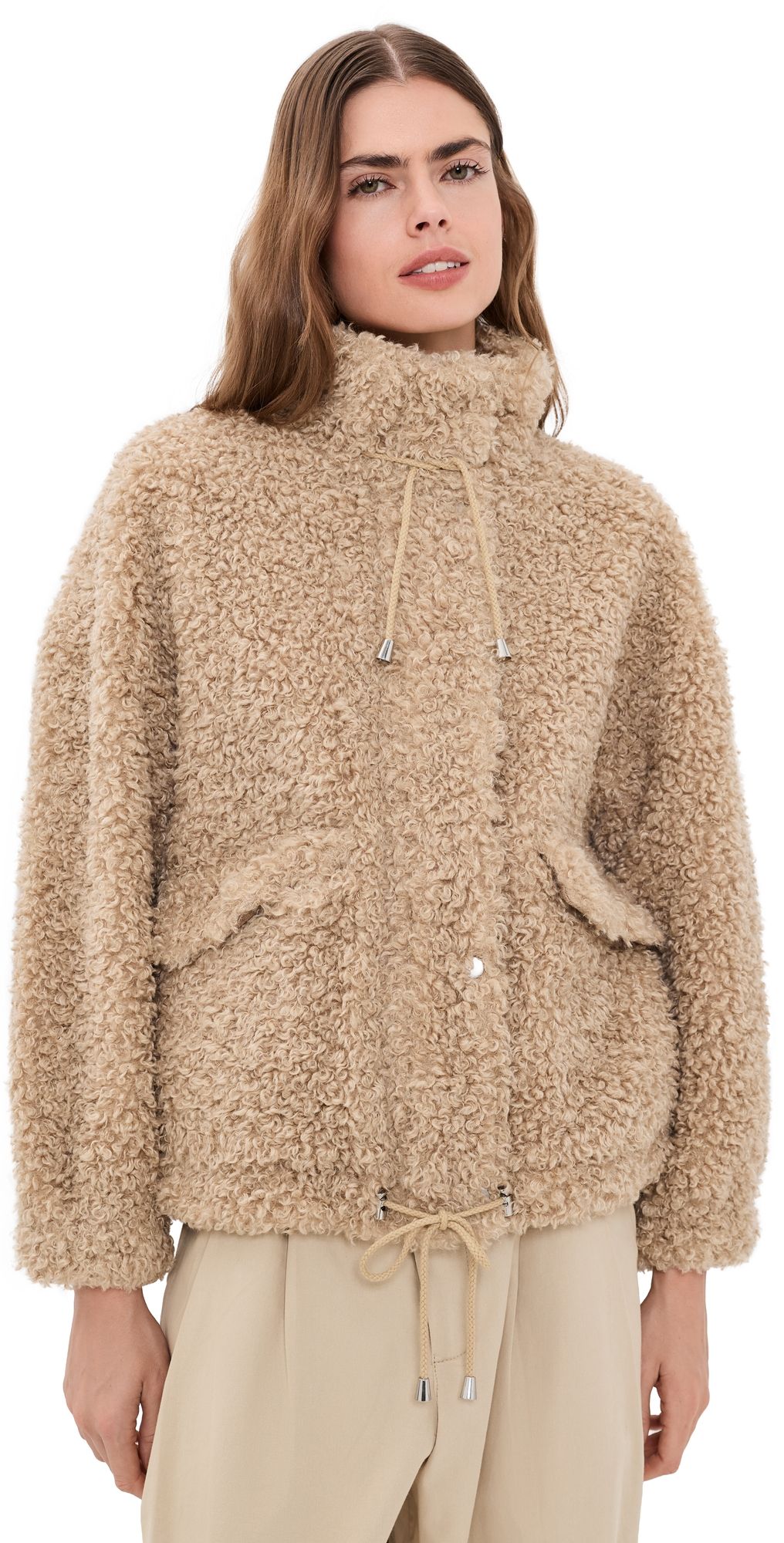 ba & sh Sonjo Faux Fur Coat Sable 0