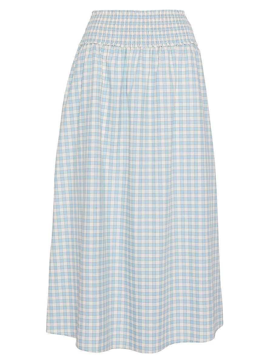 Women's The Delphine Nap Skirt - Blue Red Gingham - Size XXXXL