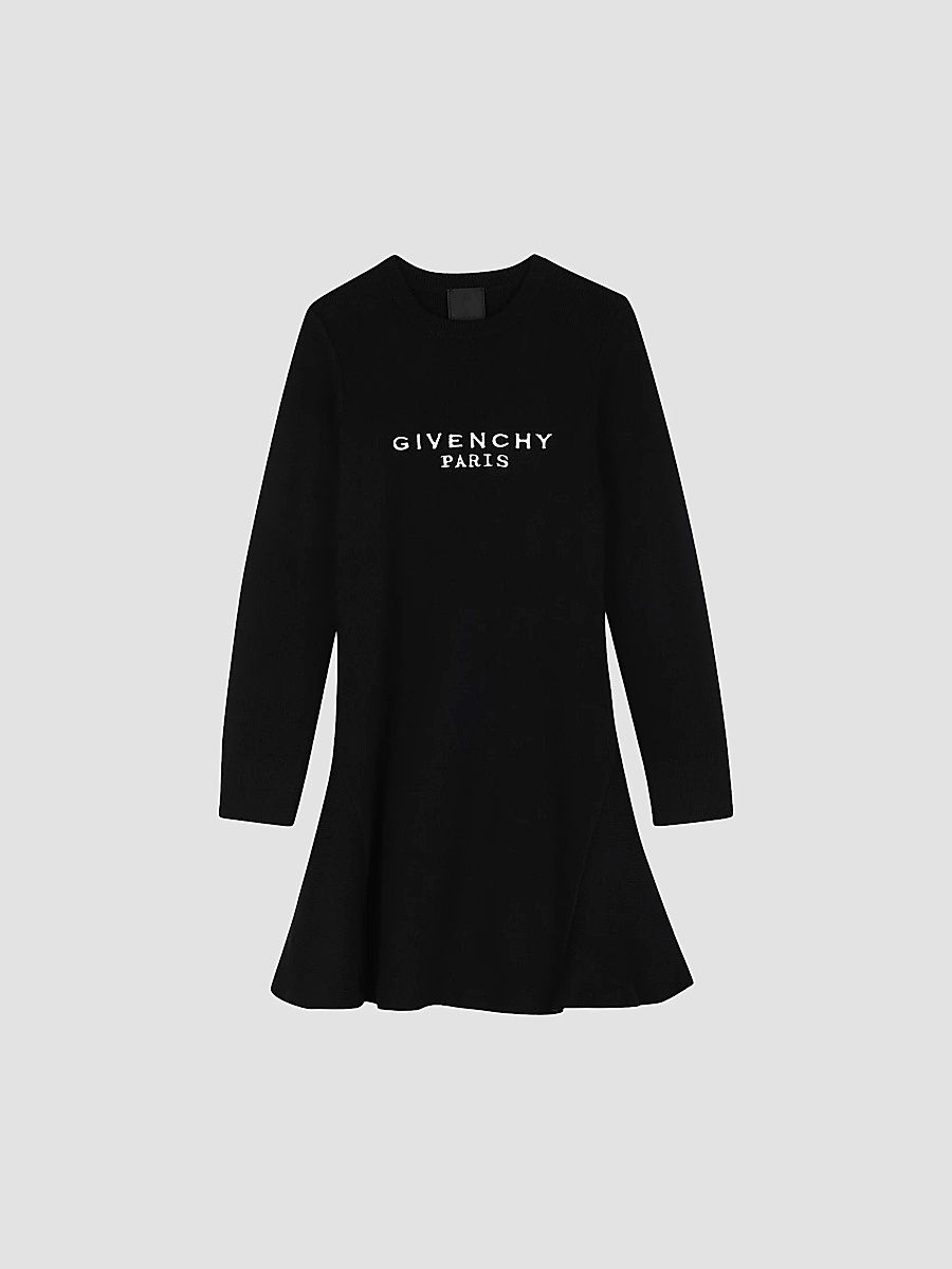 Givenchy Girl's Little Girl's & Girl's Logo Long-Sleeve T-Shirt Dress - Black - Size 12