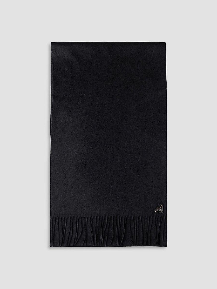 Prada Men's Silk and Cashmere Scarf - Black