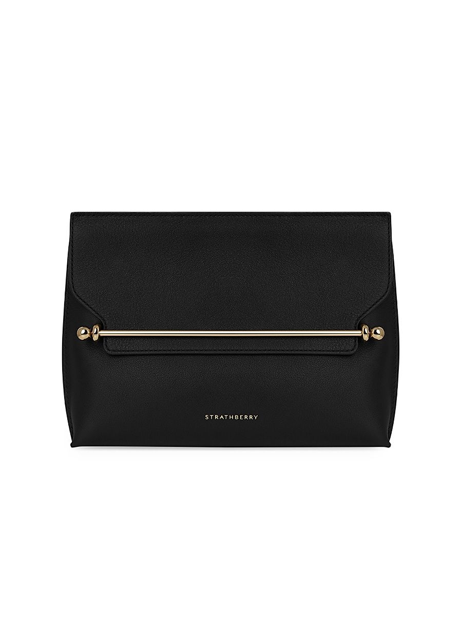 Women's Stylist Leather Crossbody Bag - Black