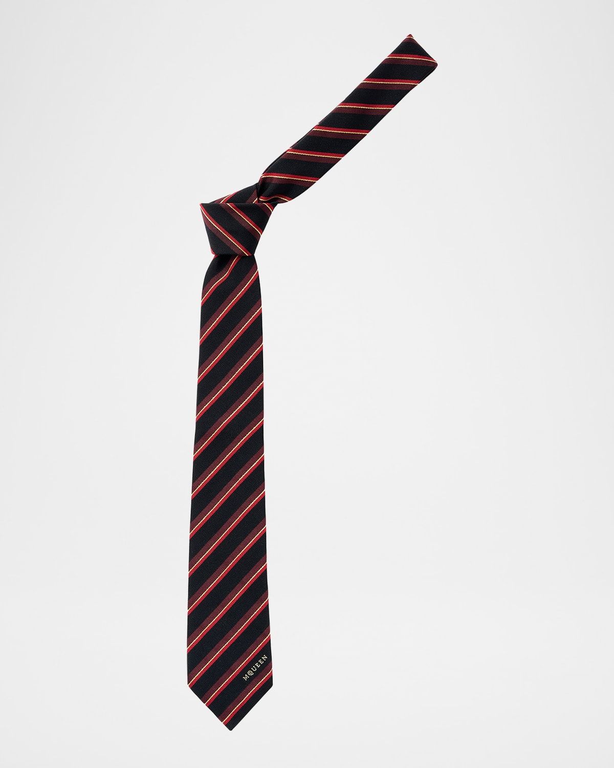 Men & apos;s College Stripe Wool and Silk Tie