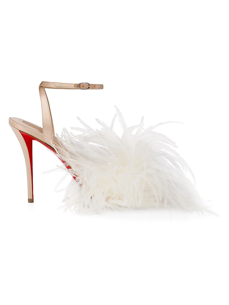 Women's Miss Z Poupi 100MM Satin Sandals - Blush - Size 6.5