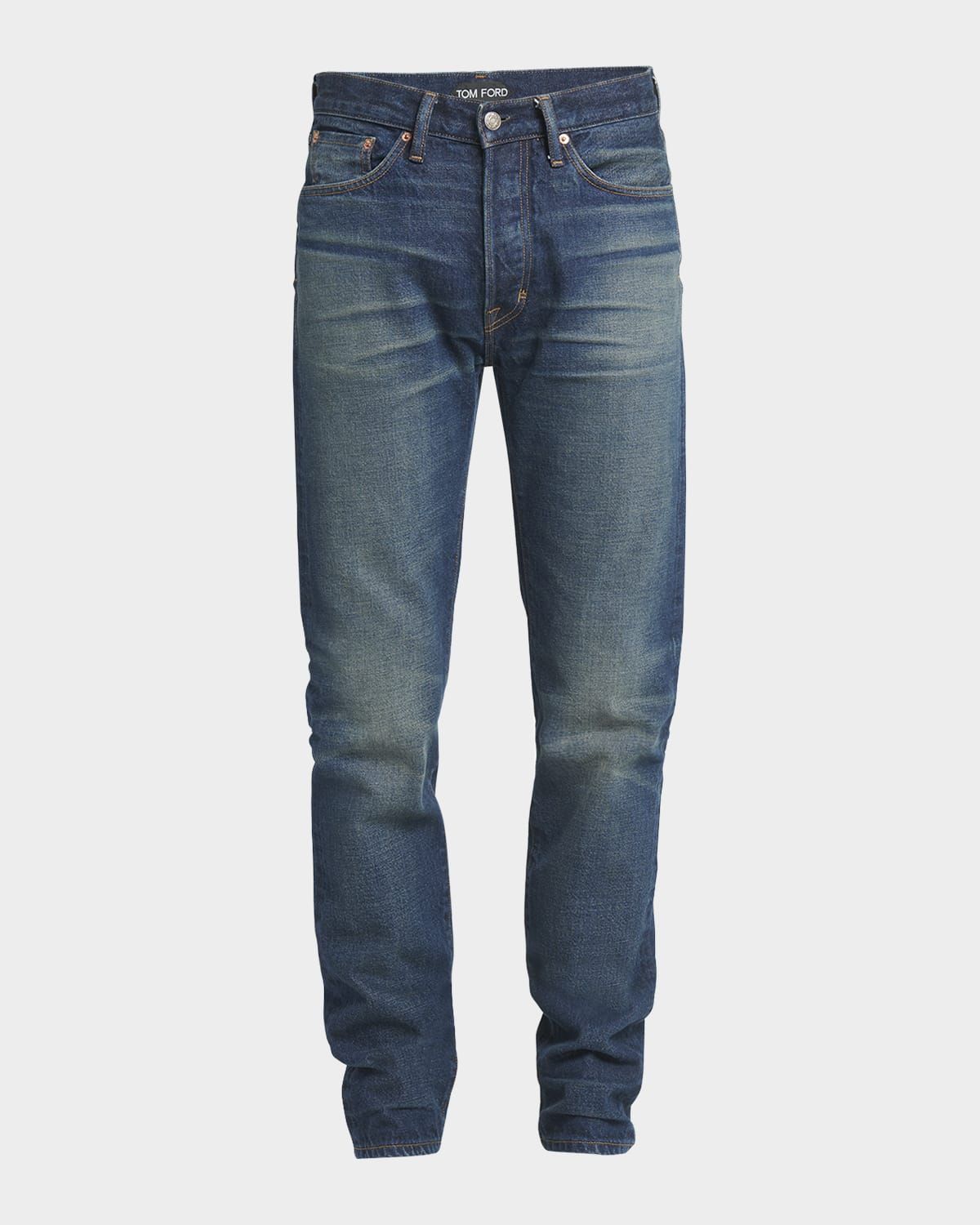 Men & apos;s Selvedge Denim Slim-Leg Jeans