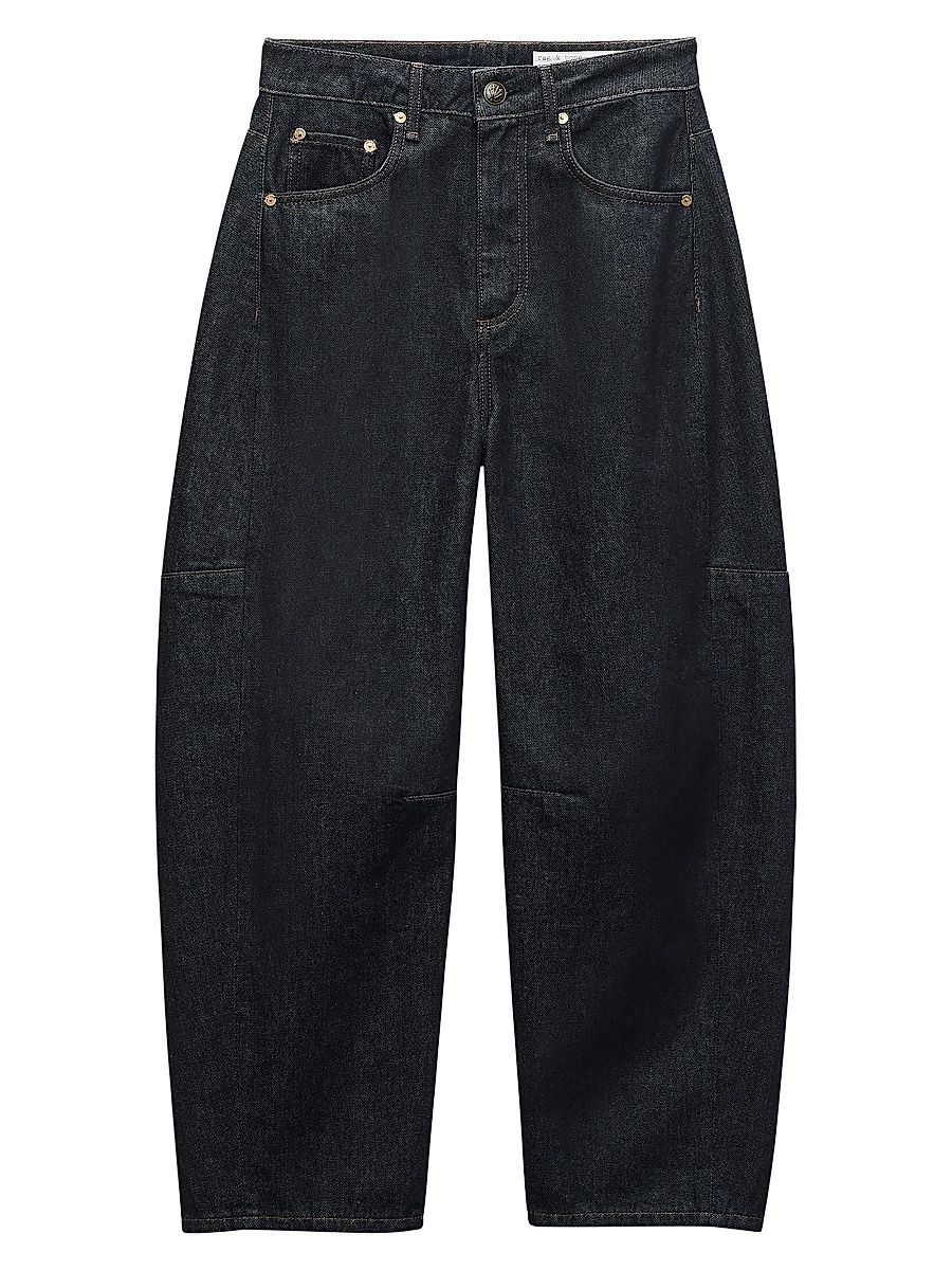 Women's Charlie High-Rise Ankle Barrel-Leg Jeans - Twilight Rinse - Size 25