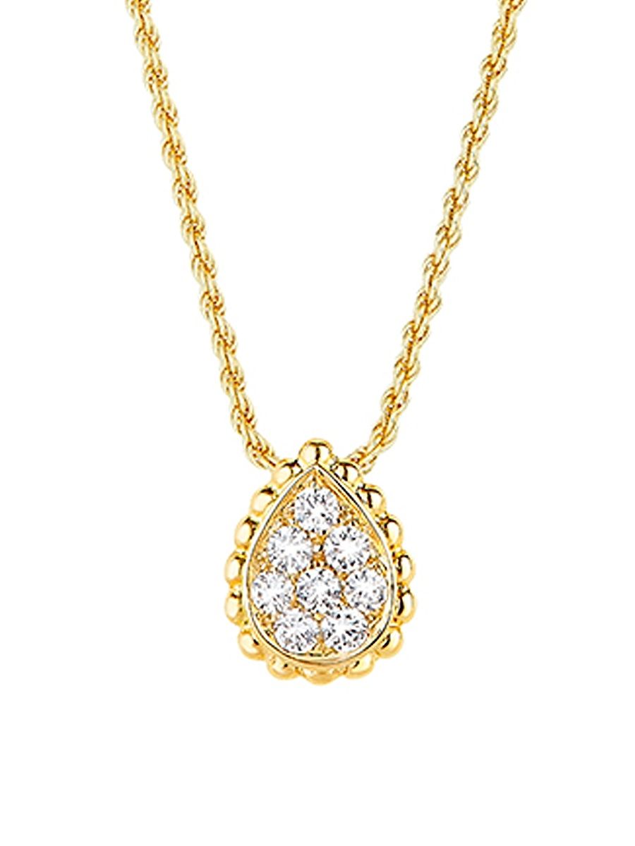 Women's Serpent Boheme 18K Yellow Gold & Diamond Teardrop Pendant Necklace - Yellow Gold