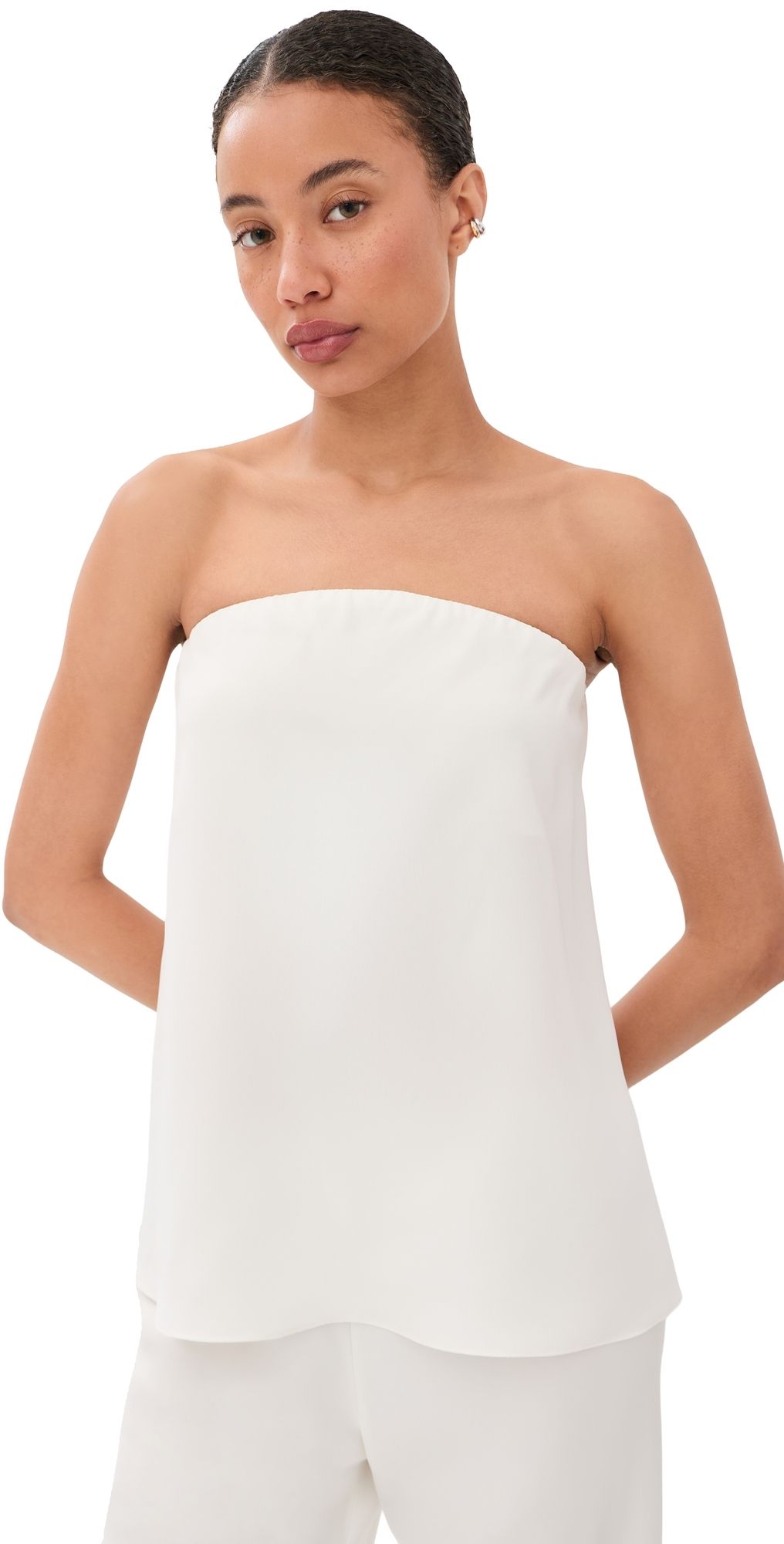 Sablyn Camden Strapless Silk Top White L