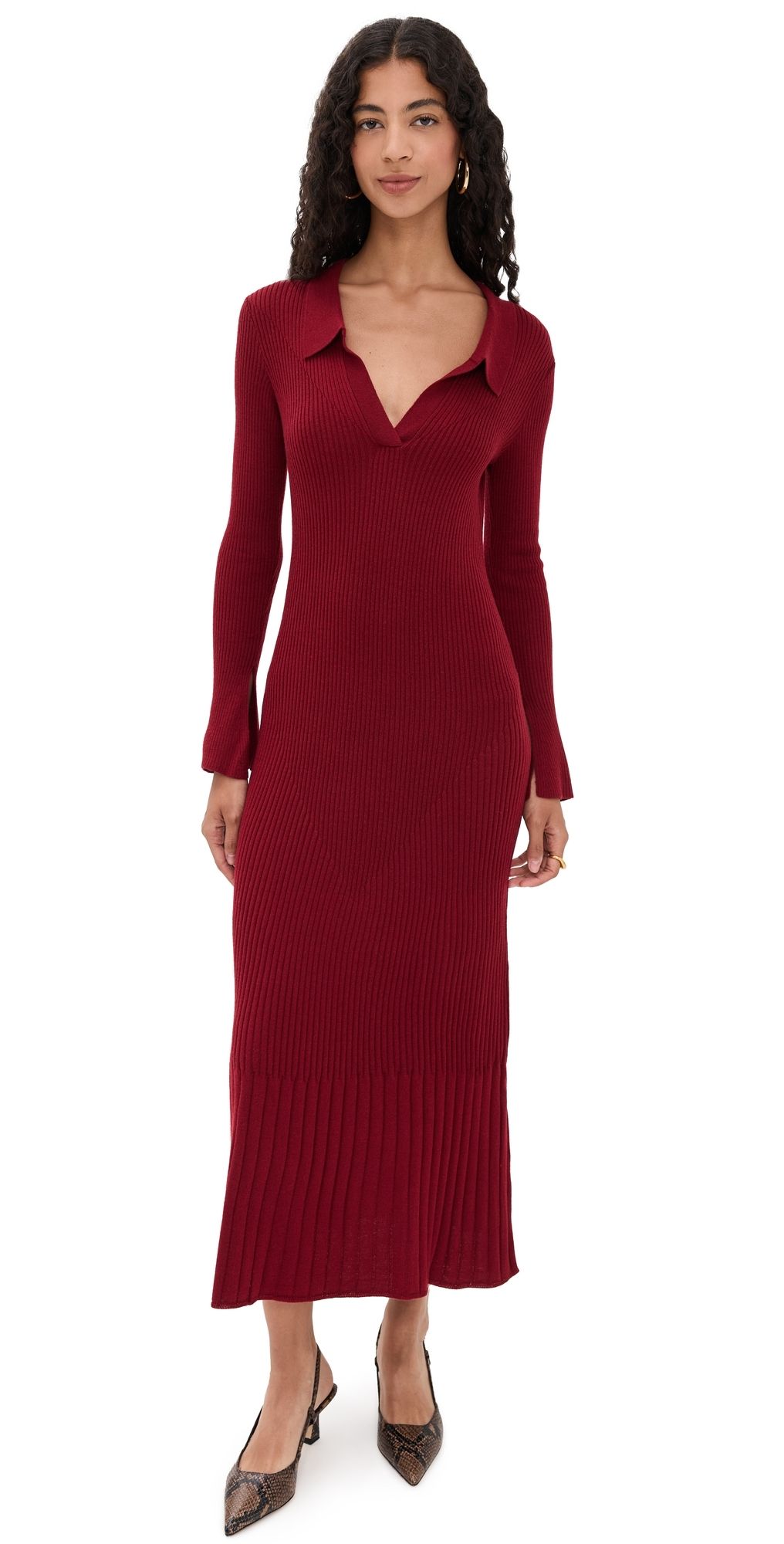 o. p.t Nicole Dress Burgundy L