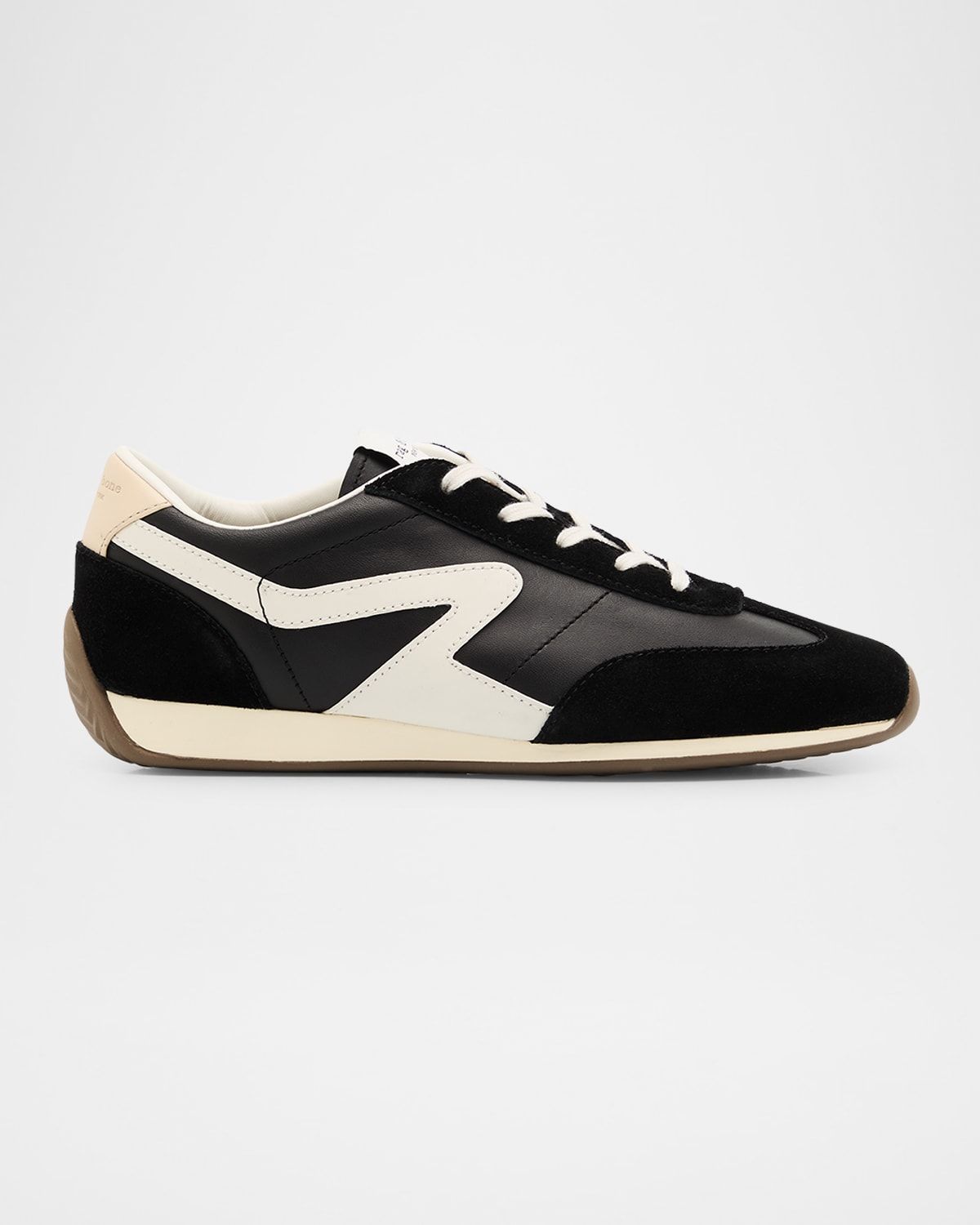 Retro Slim Mixed Leather Sneakers