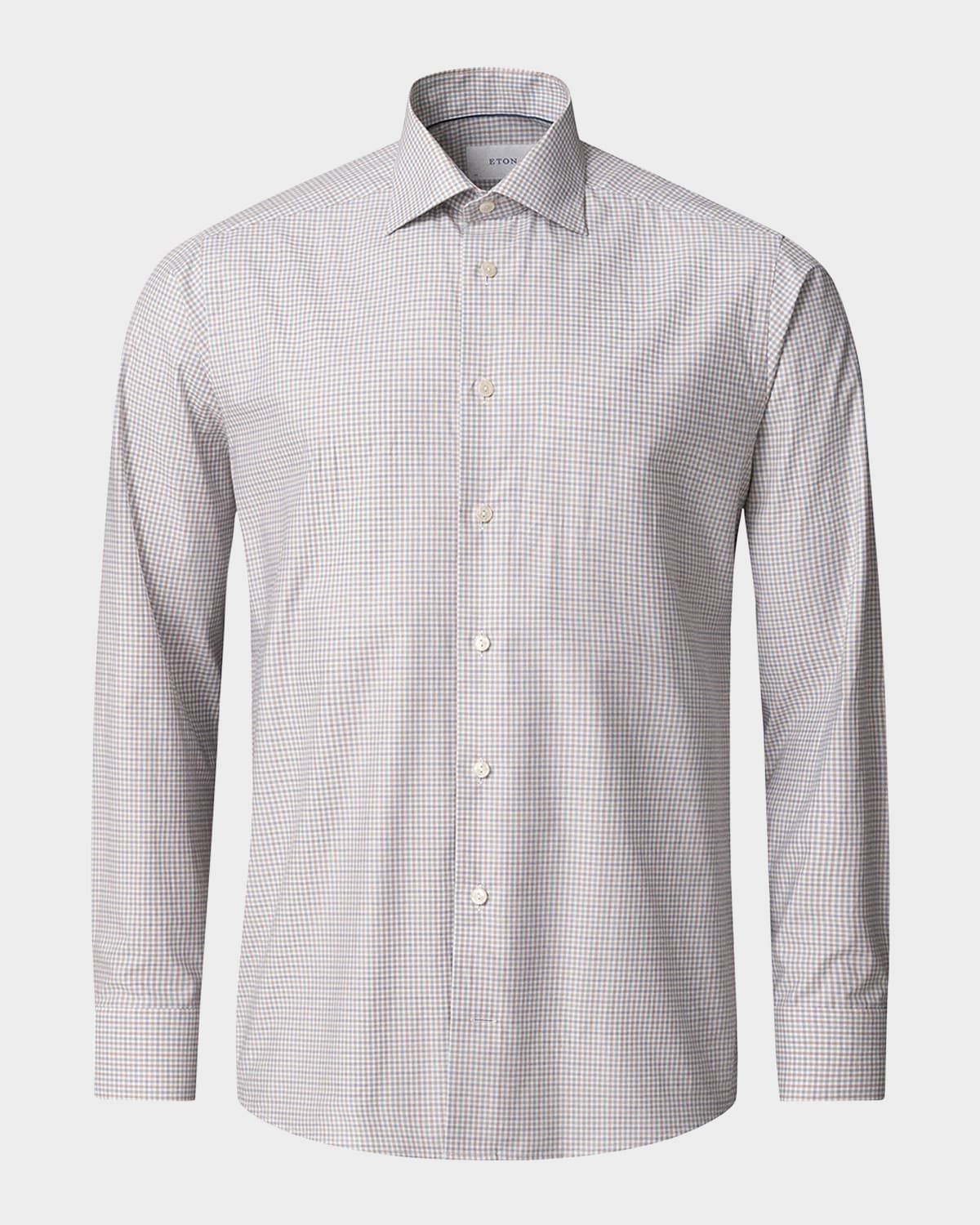 Men & apos;s Contemporary Fit Petite Check Sport Shirt