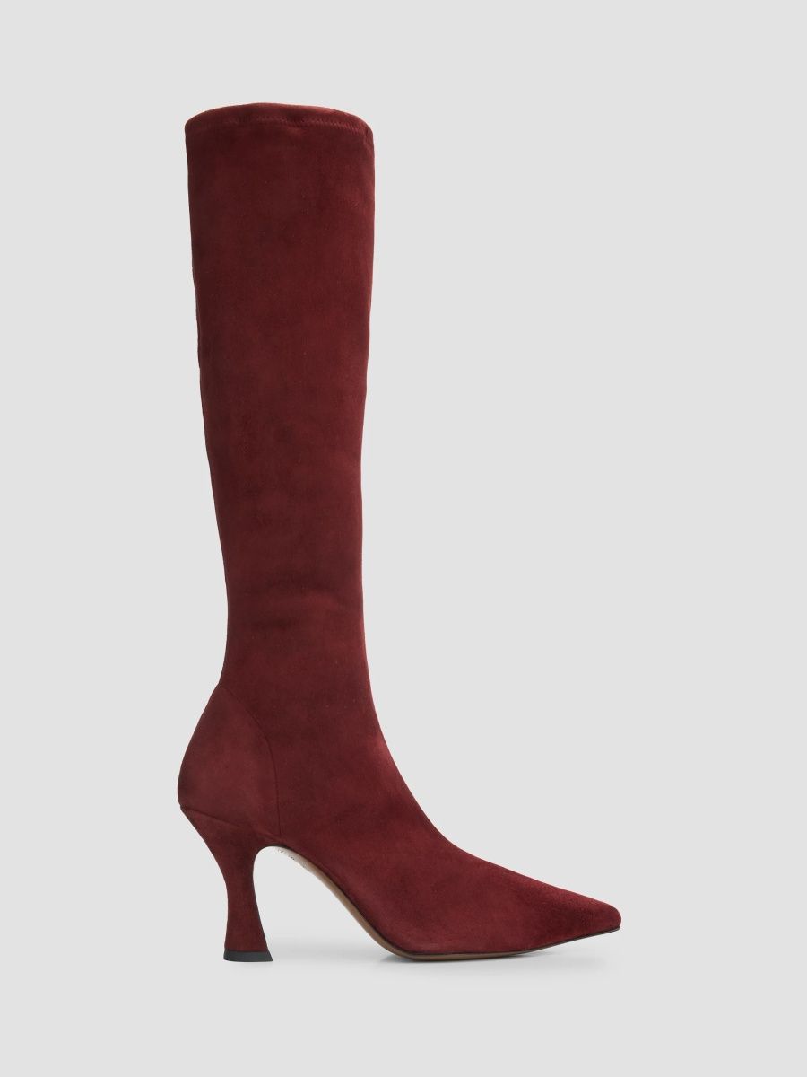 Neous Women's Ran 80MM Suede Boots - Burgundy - Size 11