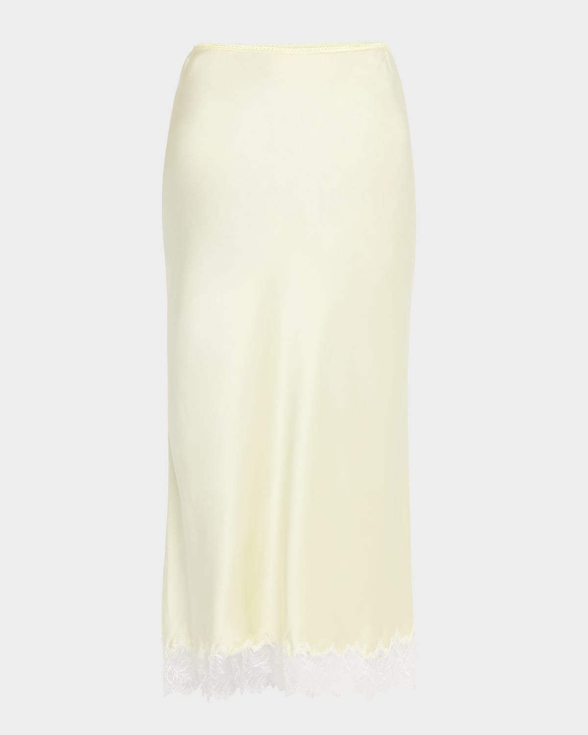 Miranda Scalloped Lace Bias-Cut Skirt