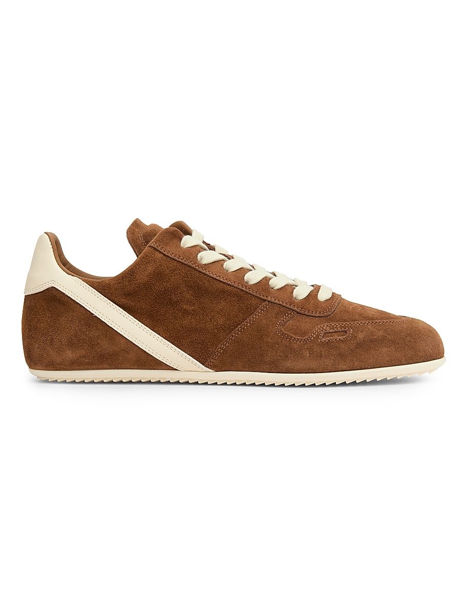 Women's Minimal Suede Low-Top Sneakers - Chestnut Milk - Size 10