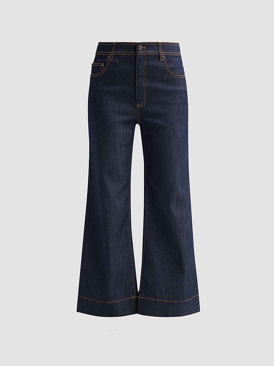 Women's Joey Mid-Rise Flare Crop Jeans - Indigo - Size 14
