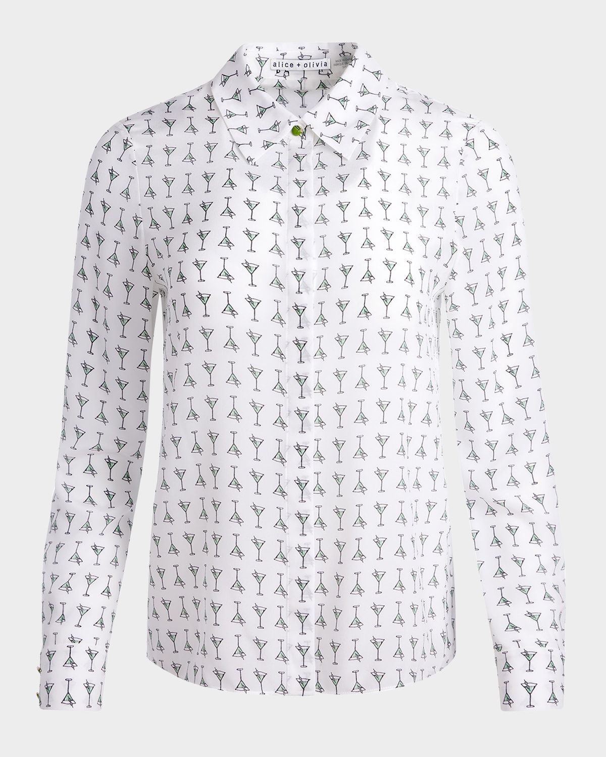 Martini Chic Willa Silk Placket Top