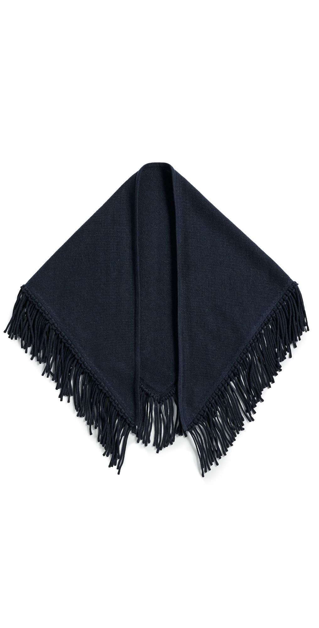 TWP Fringe Triangle Cashmere Scarf Light Heather Grey One Size