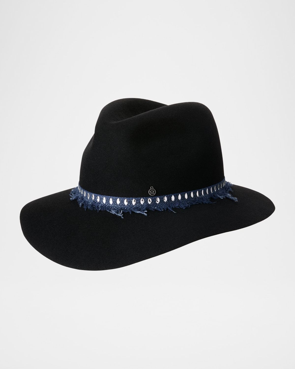 Henrietta Fringed Ribbon Wool Felt Fedora