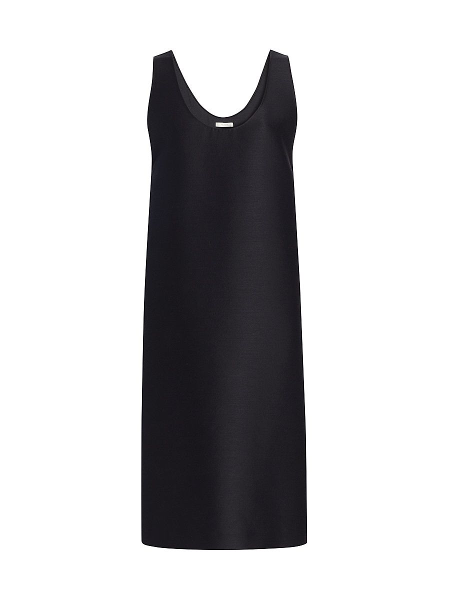 Women's Bumi Wool-Silk Sleeveless Midi-Dress - Black - Size XL