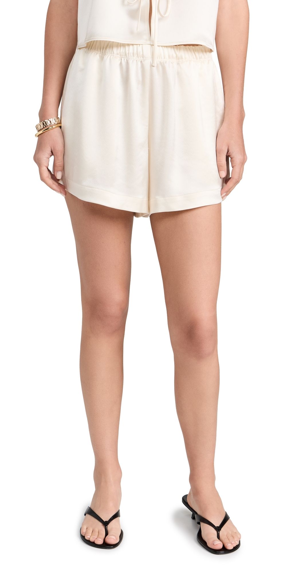 Leset Barb Boxer Shorts Creme M