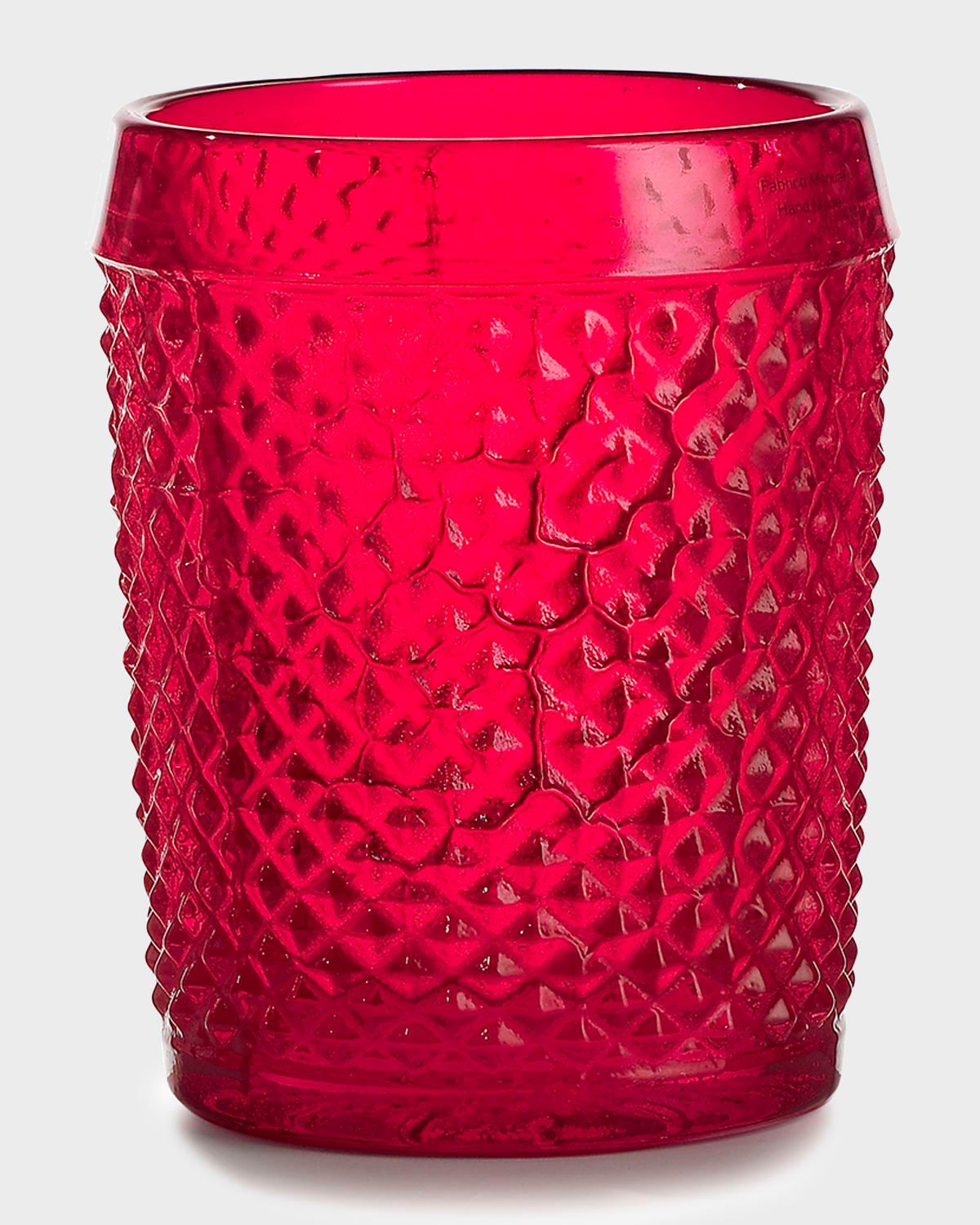 Bicos Red Lowball Glass