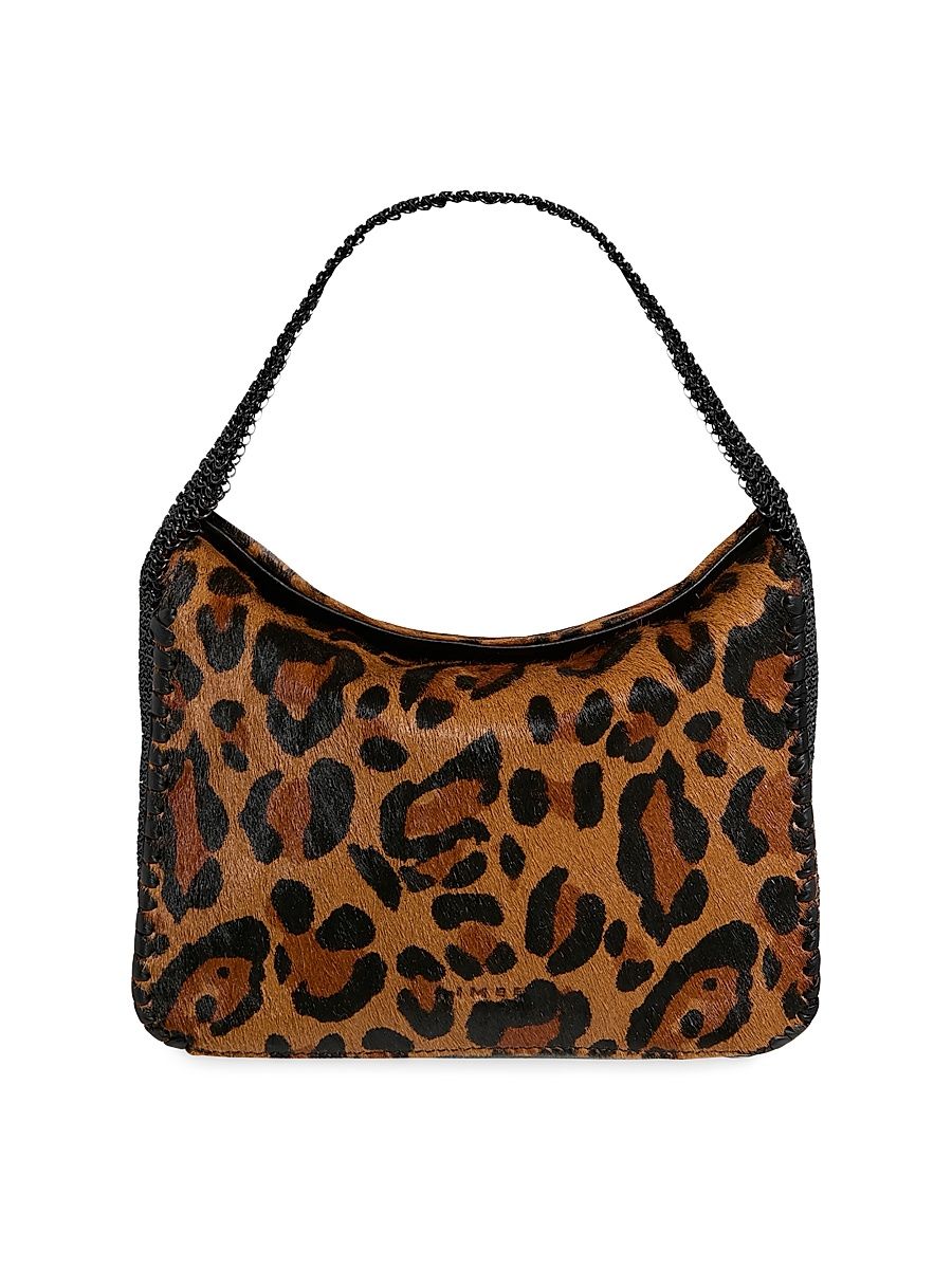 Women's Chain-Mail Top Handle Leather Bag - Wildcat Haircalf