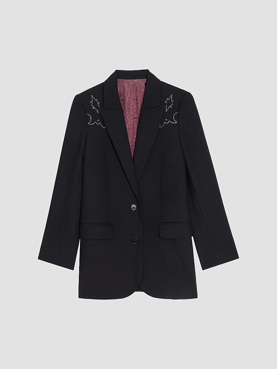 Zadig & Voltaire Women's Viva Embellished Blazer - Black - Size XL