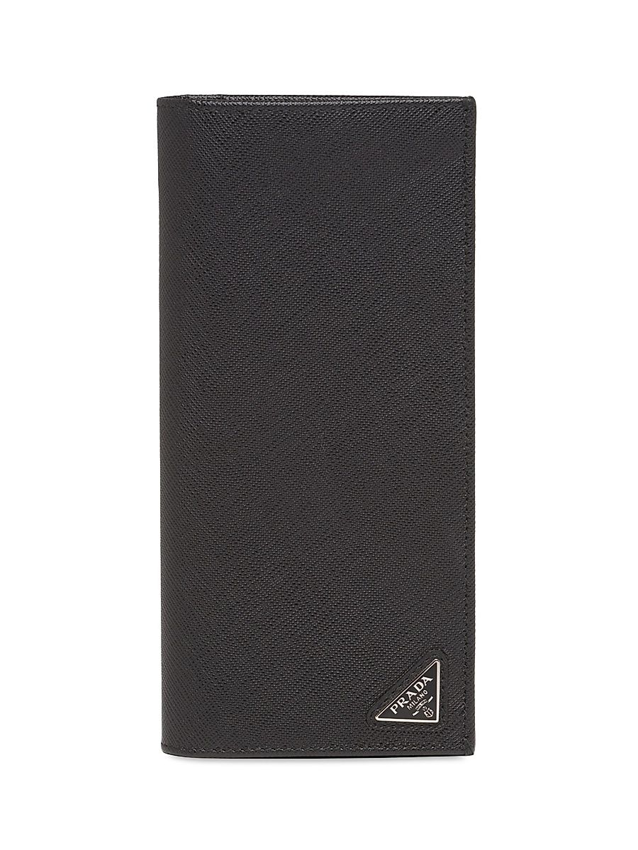 Men's Saffiano Leather Wallet - Black