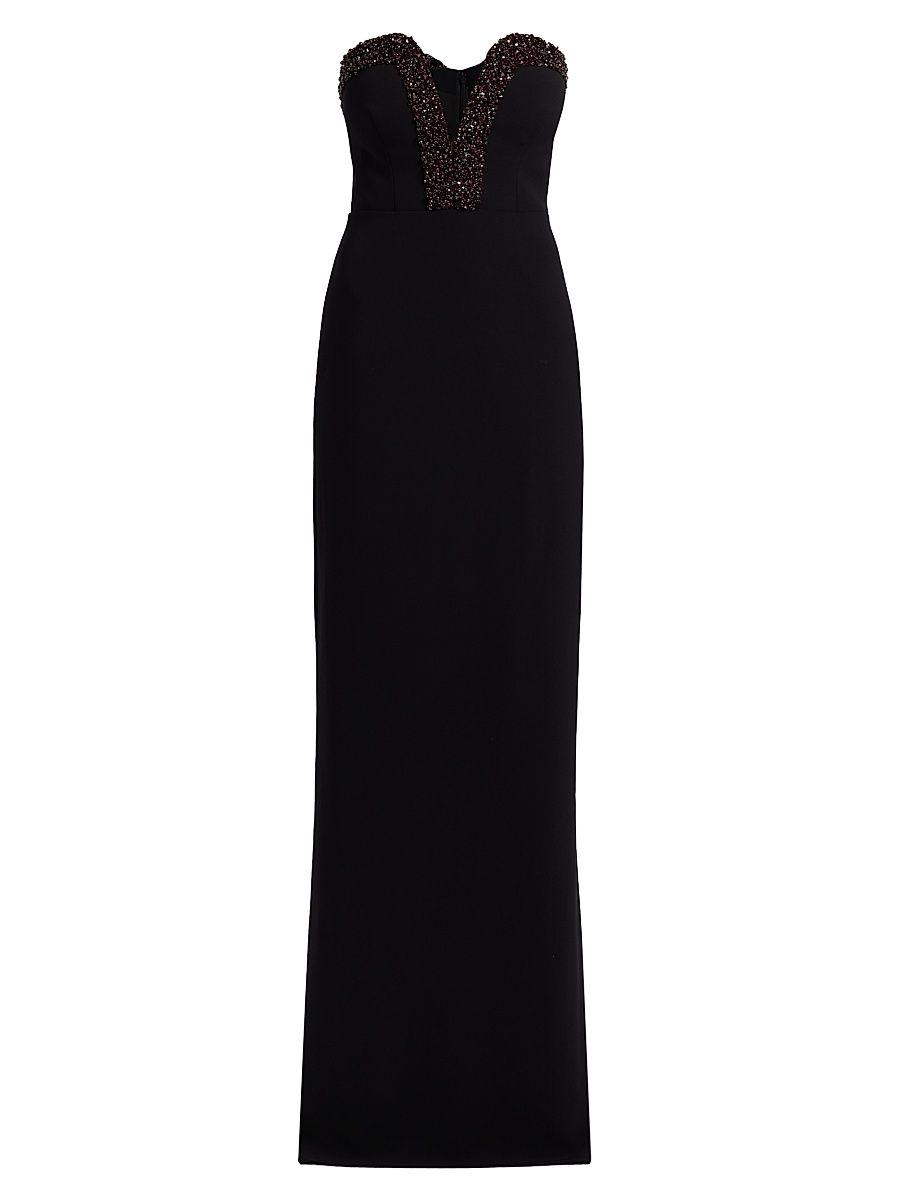 Women's Ila Embellished Strapless Gown - Black - Size 12