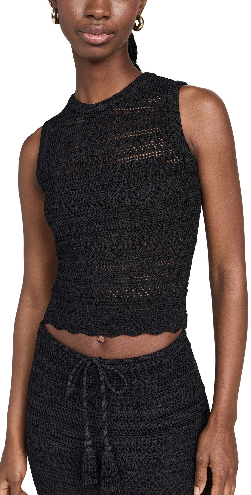 PQ Swim Crochet Top Black XS/S