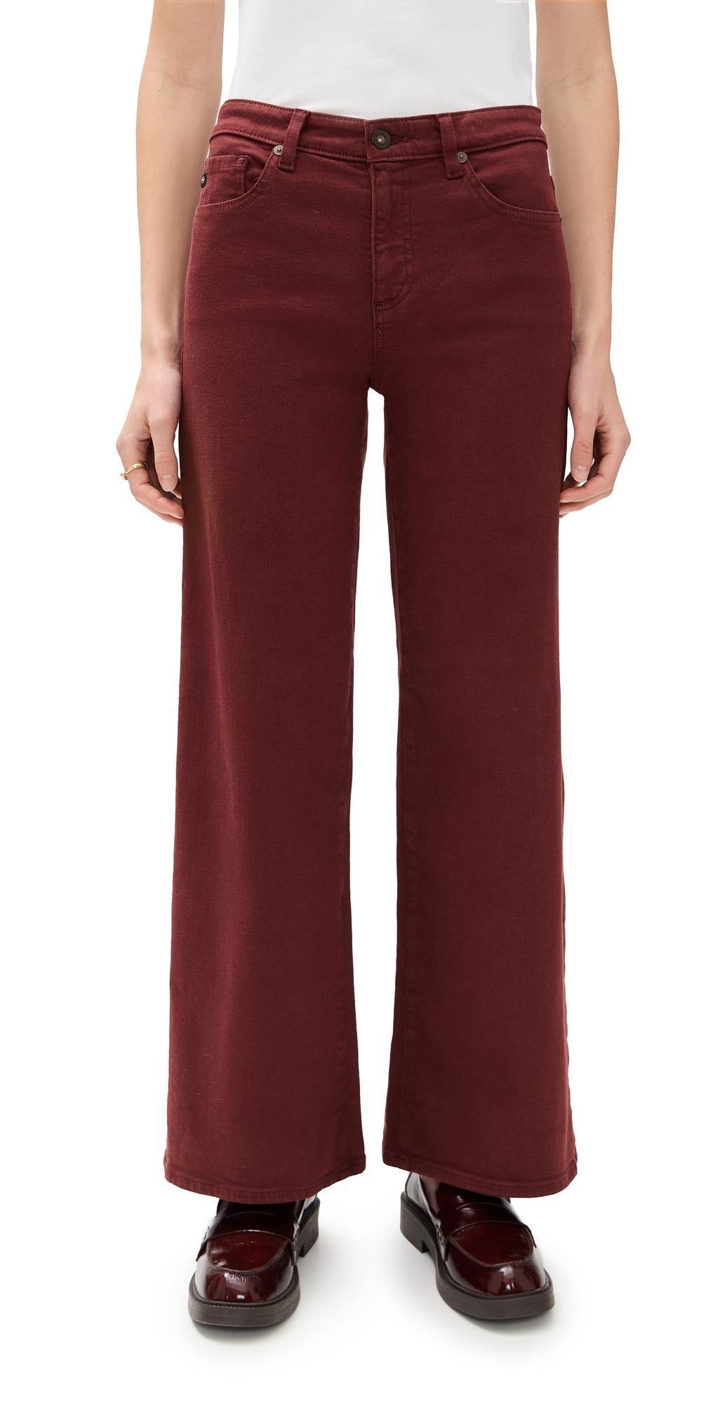 AG Saige Wide Leg Jeans Cranberry 28