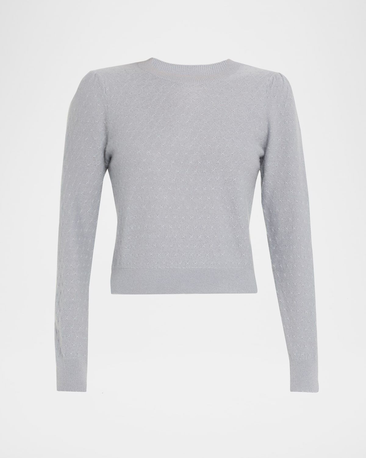 Cashmere Pointelle Crewneck Sweater