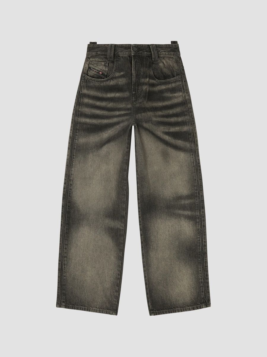 Diesel Men's 1982 Hakou Wide-Leg Jeans - Black Denim - Size 28