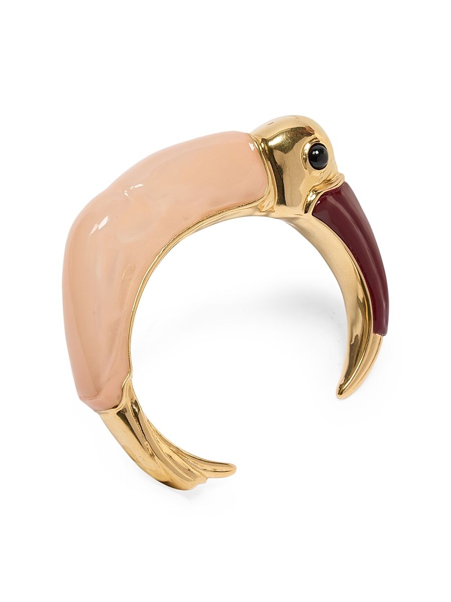 Women's Multicolored Bird Bangle - Multicolor Pink