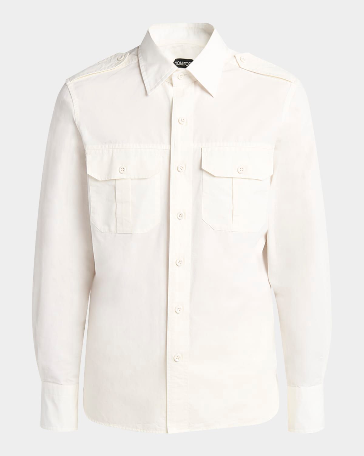 Men & apos;s Cotton-Silk Poplin Western Shirt